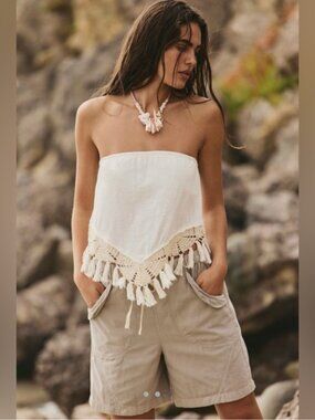 Free-est by Free People - Boardwalk Shorts - Color: Khaki - Size Large